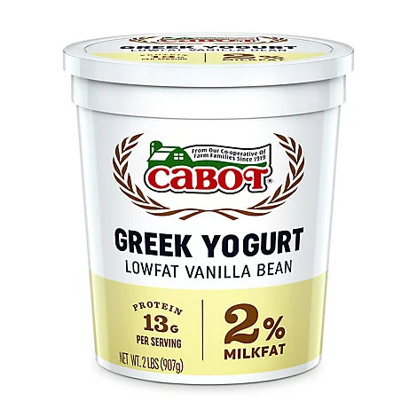 Cabot 2% Milkfat Vanilla Greek Yogurt