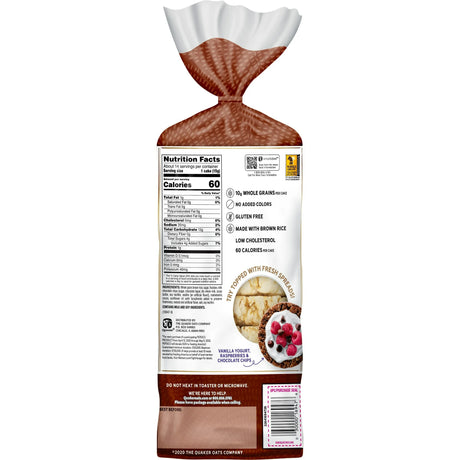 Quaker Rice Cakes, Whole Grain Chocolate, Gluten Free, 7.23 oz