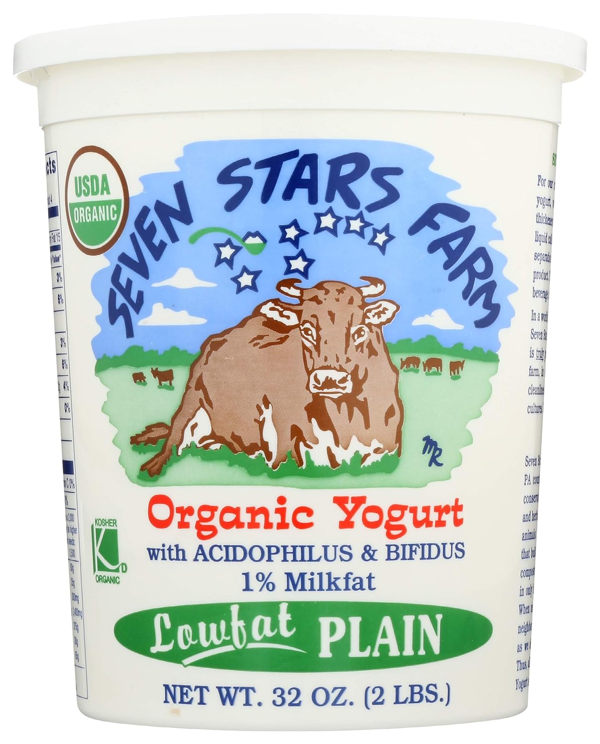 ShopGT Fresh: Seven Stars Farm Organic Plain Yogurt 32 oz