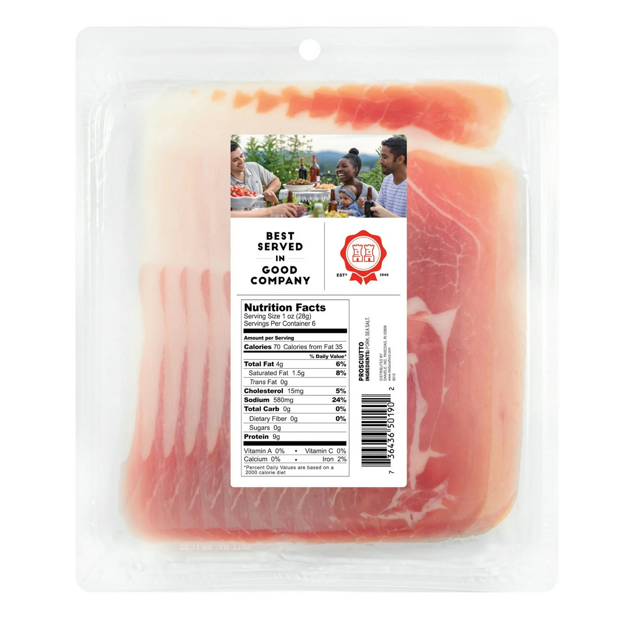 Del Duca Prosciutto - 6 oz