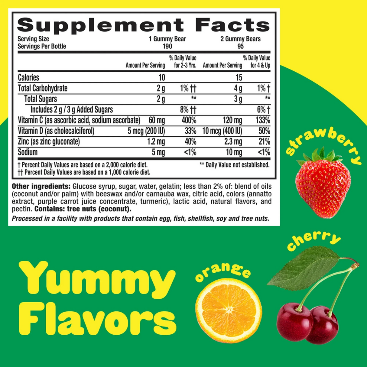 L'il Critters Immune C Kids Gummy Vitamins Supplement, Fruit Flavored, 190 Count