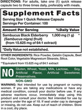 Nature's Truth Black Elderberry Capsules 1000mg