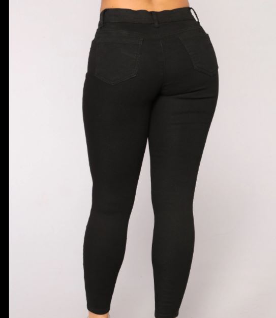 Cassie Elastic Waist Jeans - Black