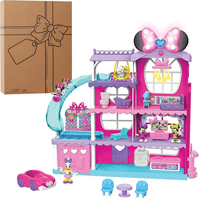 Disney Junior Minnie Mouse Ultimate Mansion 22-inch Playset with Bonus Figures