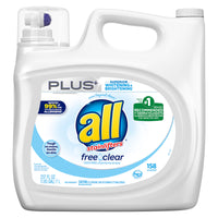 All Free & Clear Plus+ HE Liquid Laundry Detergent, 158 loads, 237 fl oz Image